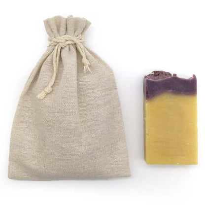 Jabón Natural Azufre 90g En Bolsa Regalo De Yute - Piel Muy Grasa - Controla La Aparición De Acné Y Regula El Sebo_3