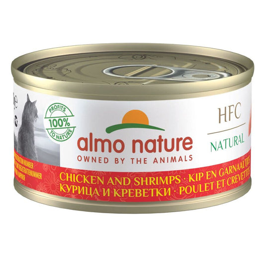 Almo Comida Humeda Gato Hfc Natural Lata 70gr Pollo Y Camaron_0