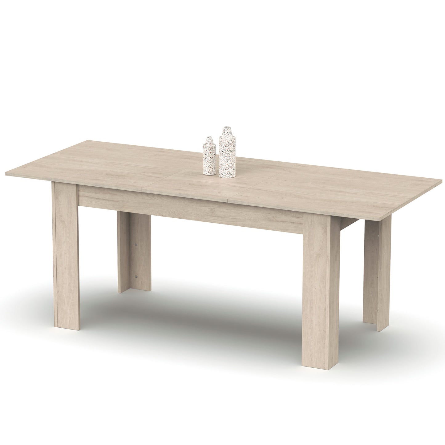 Mesa Comedor Extensible, Salón O Cocina Hasta 10 Personas 77x140-195x80 Cm, Diseño Moderno, Briebe, Opal, Madera_3