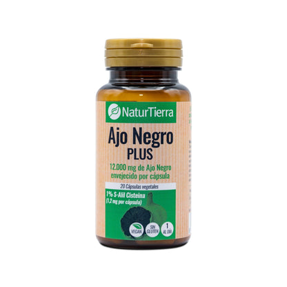 Alho Preto Plus, 20 cápsulas vegetais. NaturTierra