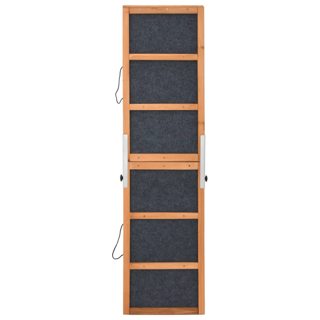 Rampa Para Perros Madera Maciza De Abeto Gris 120x30 Cm_4