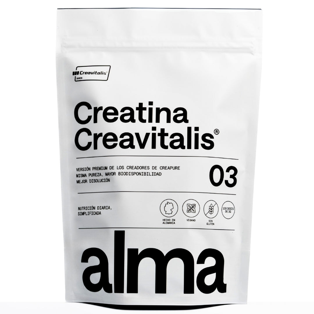 Creatina Monohidratada Creavitalis® Alma® 300 G 99,9% Pureza | Vegana, Sin Gluten Ni Lactosa | 100 Dosis_0