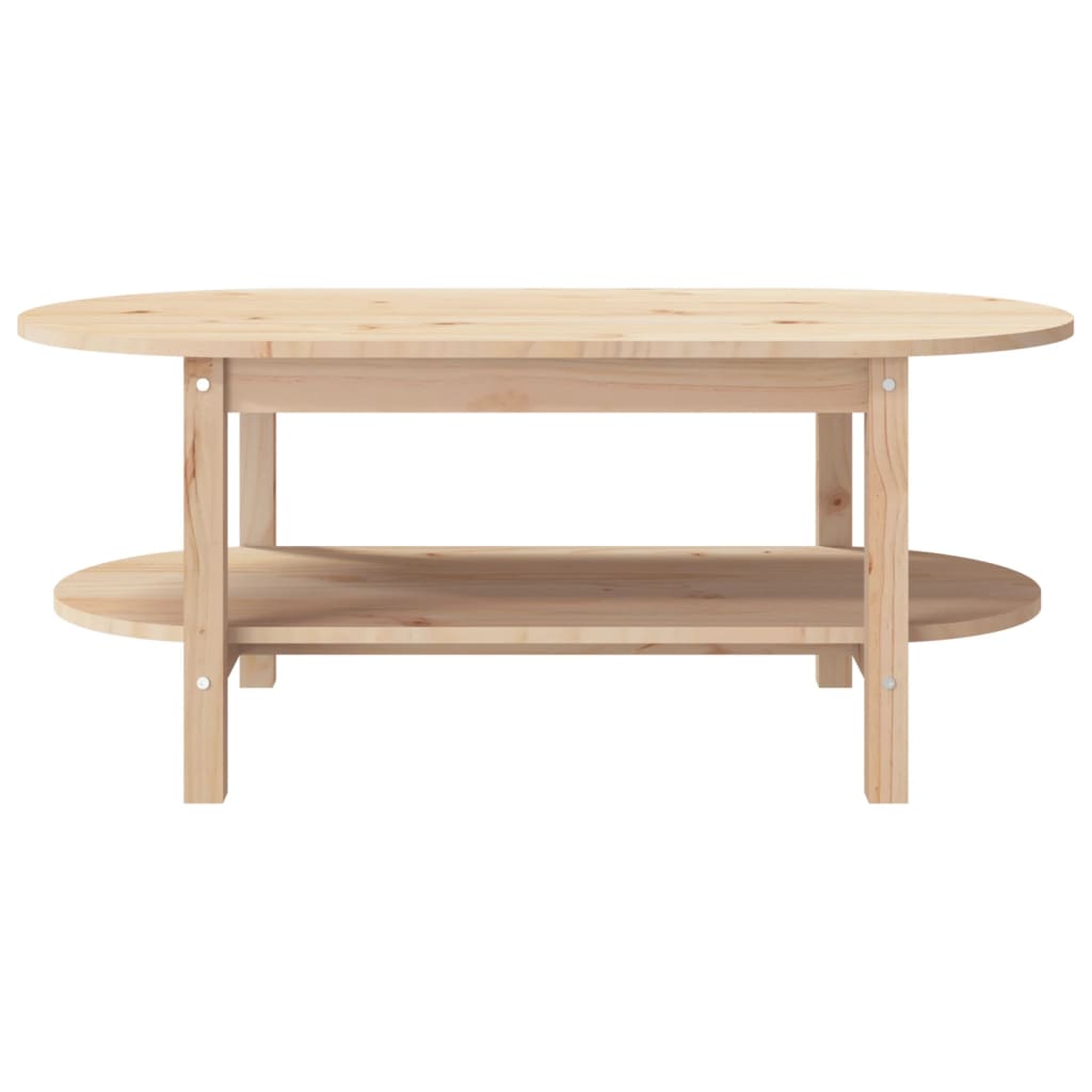 Mesa De Centro De Madera Maciza De Pino 110x55x45 Cm_3