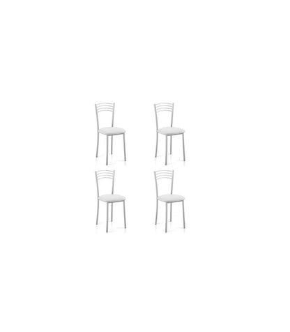Pack De 4 Sillas Md-gabia Tapizadas En Tejido Pu Blanco, 89cm(alto) 40cm(ancho) 45cm(largo_5