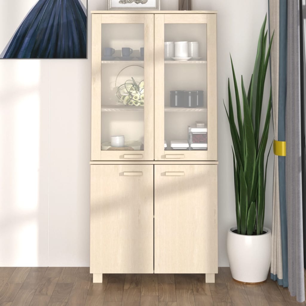 Aparador Hamar Madera De Pino Maciza Marrón Miel_0