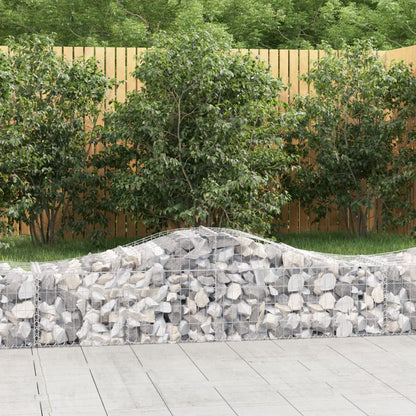 Cestas De Gaviones 12 Uds Forma De Arco Hierro 200x50x40/60 Cm_1