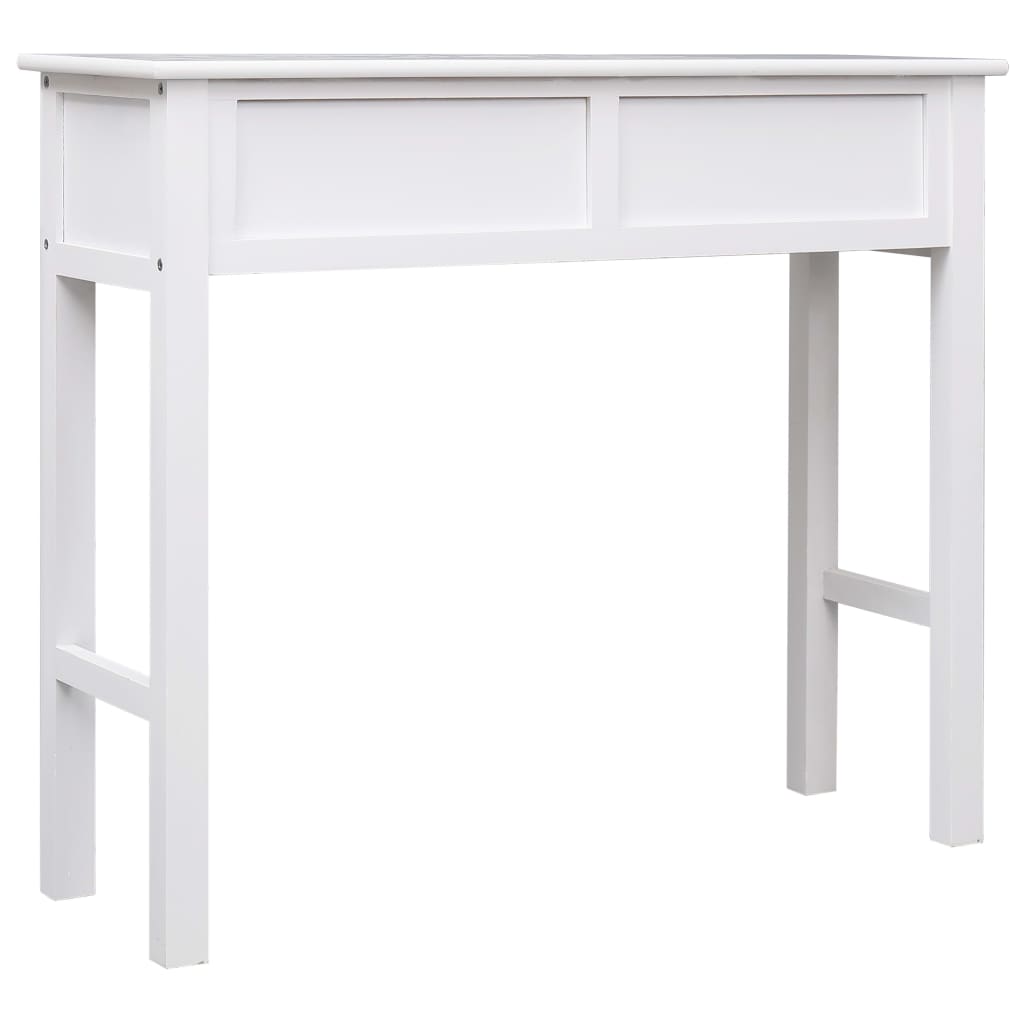 Mesa Consola De Madera Blanco 90x30x77 Cm_3