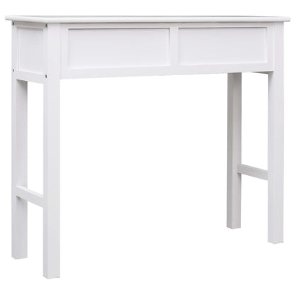 Mesa Consola De Madera Blanco 90x30x77 Cm_3