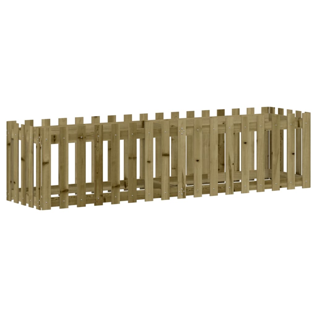 Arriate Elevado Jardín Valla Madera Impregnada Pino 200x50x50cm_3