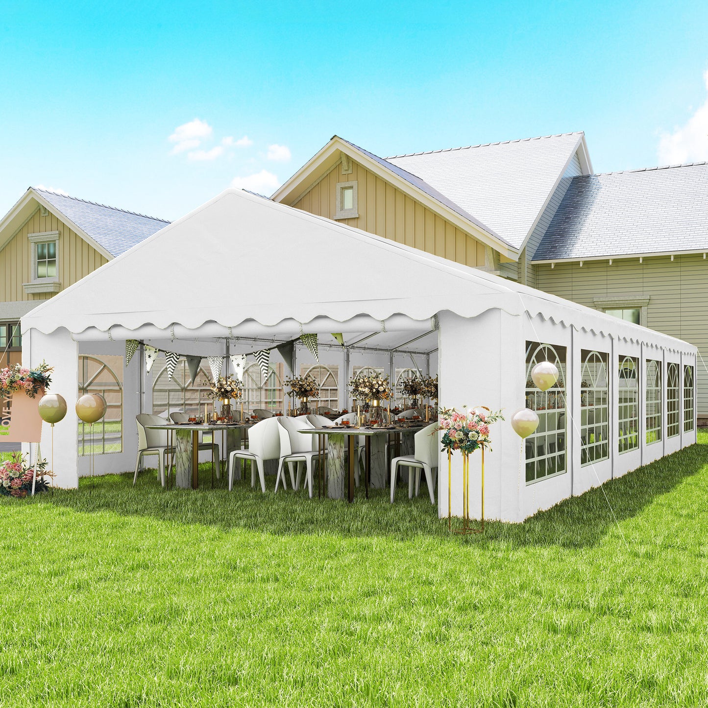 Outsunny Carpa Para Fiesta 12x6 M Outsunny Carpa Para Fiesta 12x6 M Blanco_1