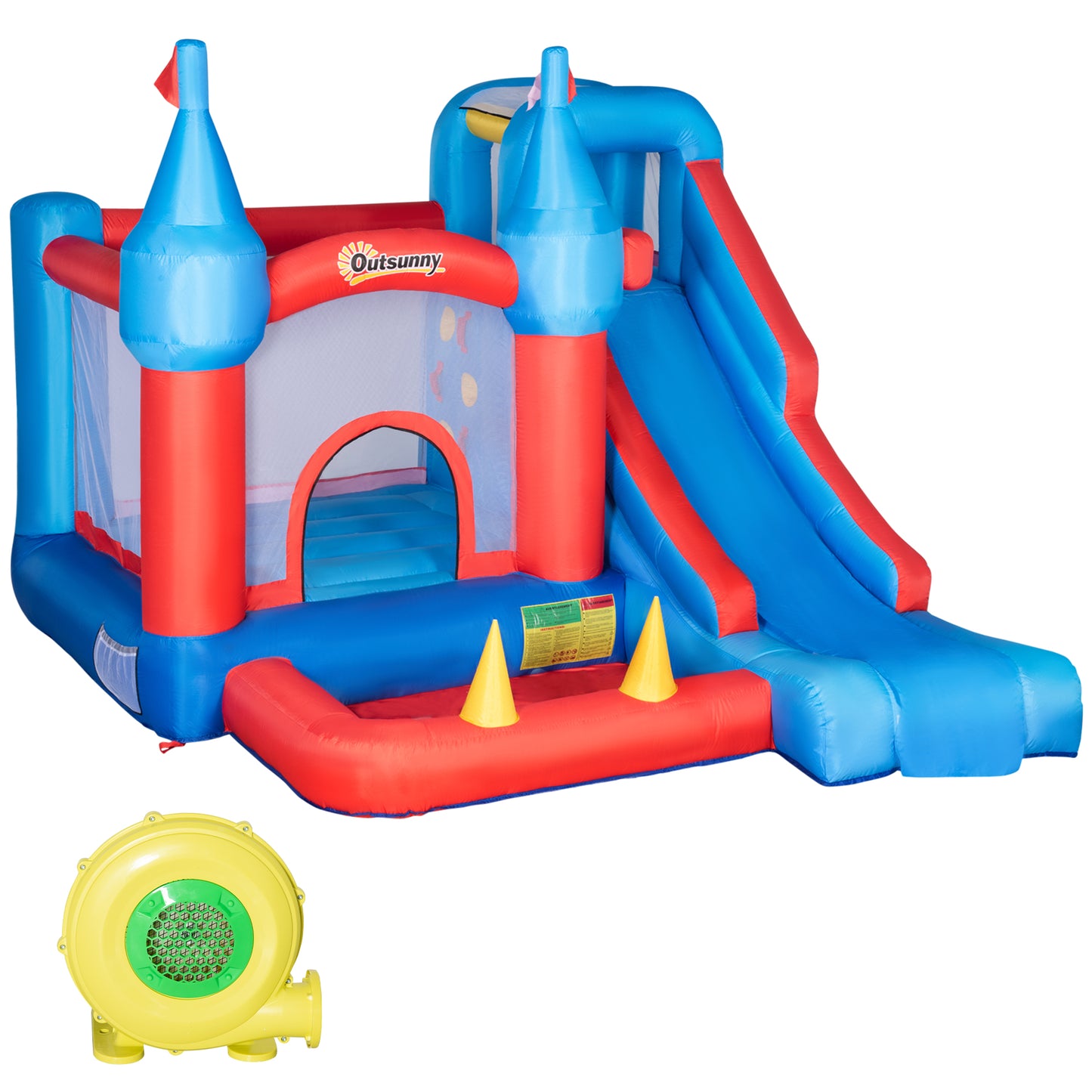 Outsunny Castillo Hinchable Con Tobogán Cama De Salto Y Piscina 333x280x210 Cm_0