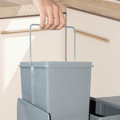 Cubo De Reciclaje 20l Bajo Fregadero, Extracción Manual Y Tapa_3