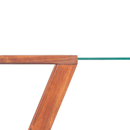 Mesa De Centro De Madera Maciza De Acacia Marrón 100x50x40 Cm_3