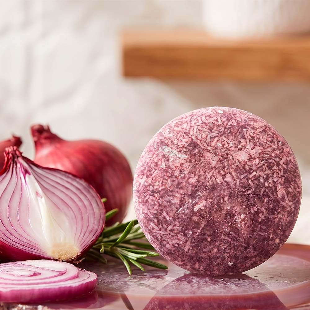 Pack 4 Champú Sólido De Cebolla Roja Y Arcilla. Fortalecedor. Detox Pelo Graso Y Con Caspa. Aporta Volumen. Aroma Fresco_2