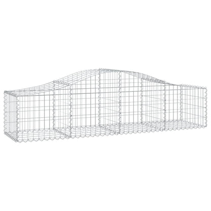 Cestas De Gaviones 4 Uds Forma De Arco Hierro 200x50x40/60 Cm_2