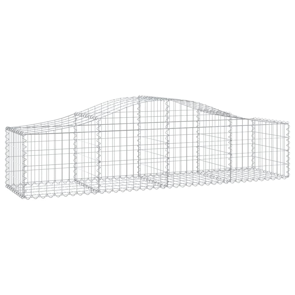 Cestas De Gaviones 12 Uds Forma De Arco Hierro 200x50x40/60 Cm_2