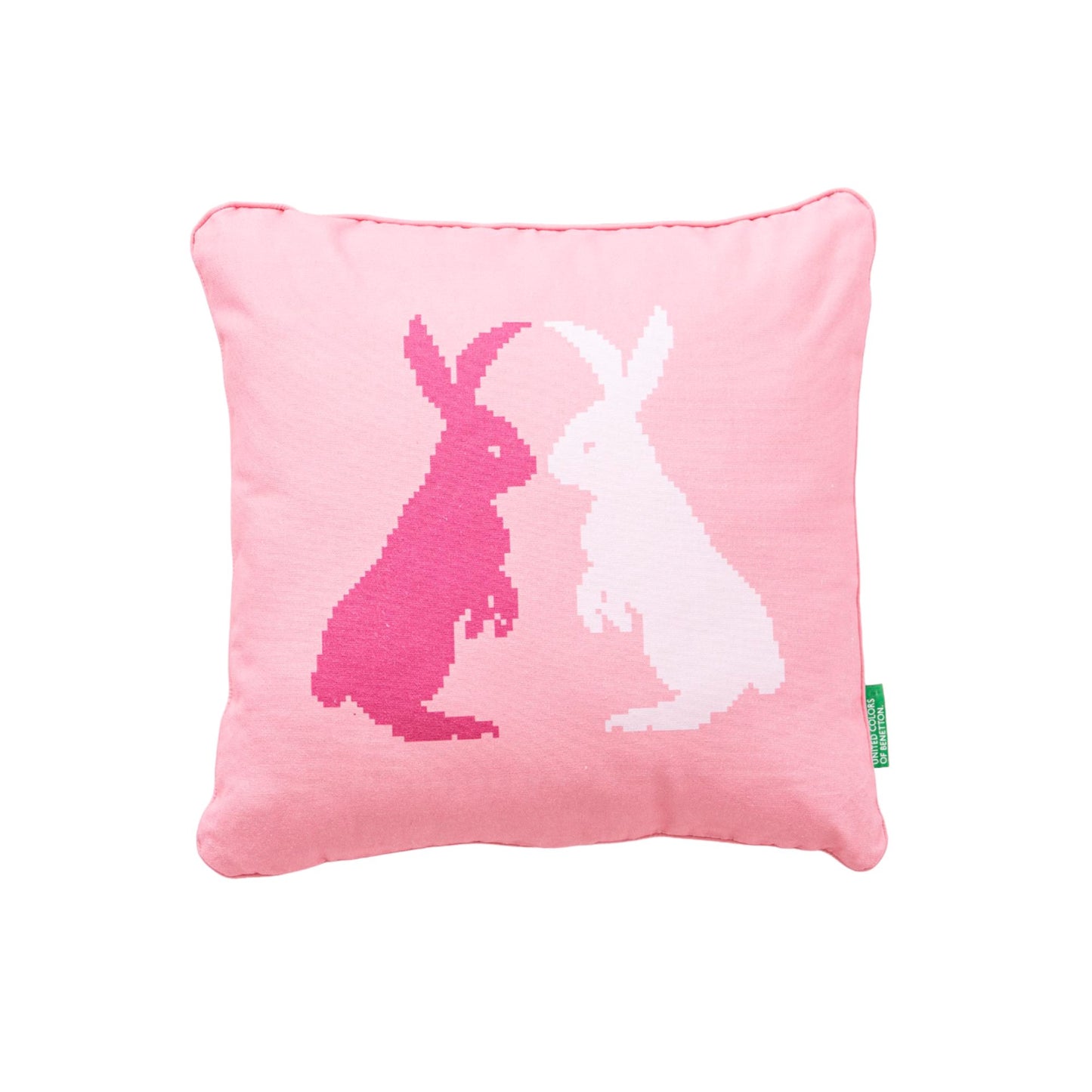 Cojin 40x40cm Relleno 300gr Poliester 100% Algodon Canvas 300gsm Conejo Rosa Benetton_0