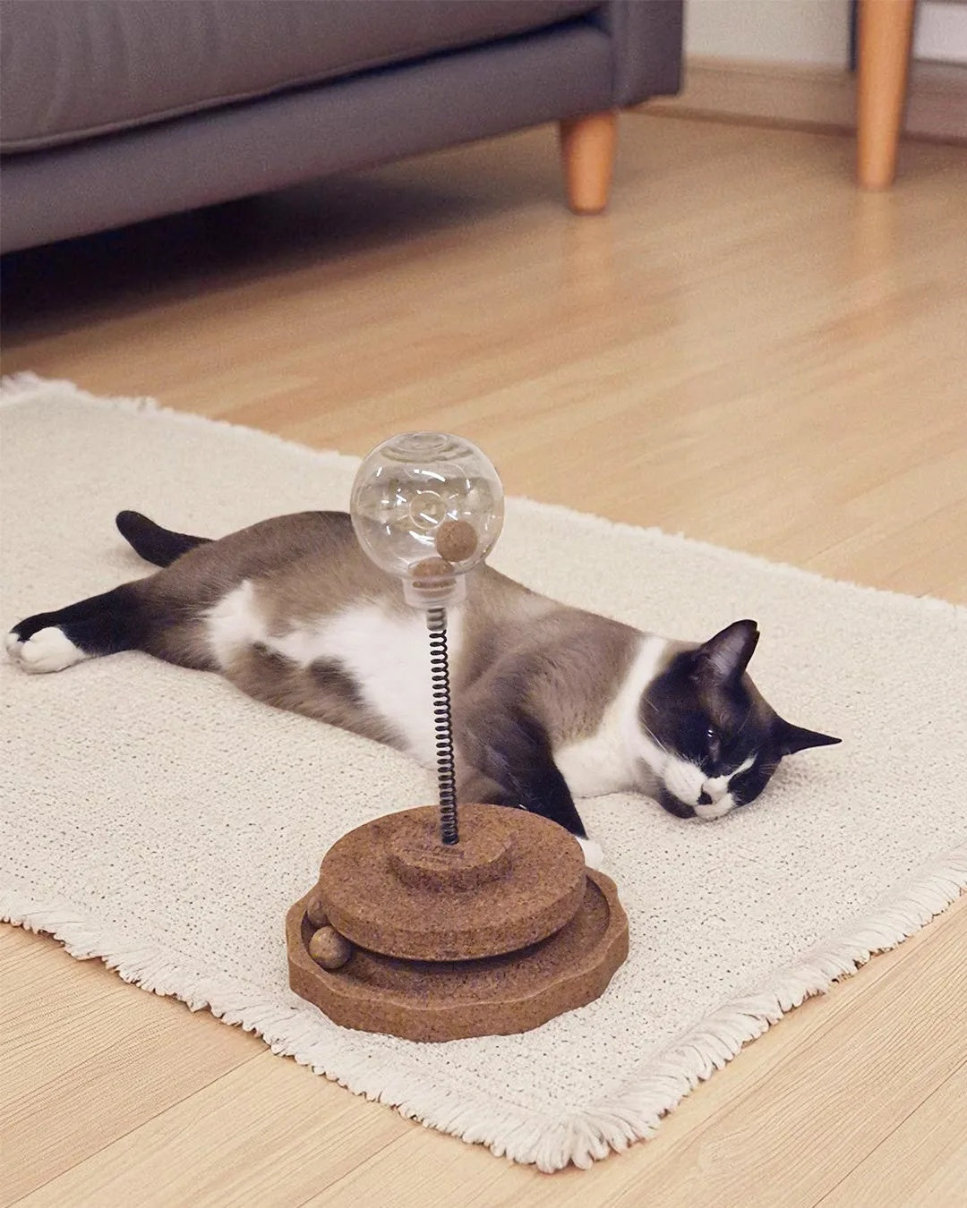 Juguete De Corcho Para Gatos Marea Con Juego Interactivo Y Control De Alimentación Althea Living 33x20x20cm_3