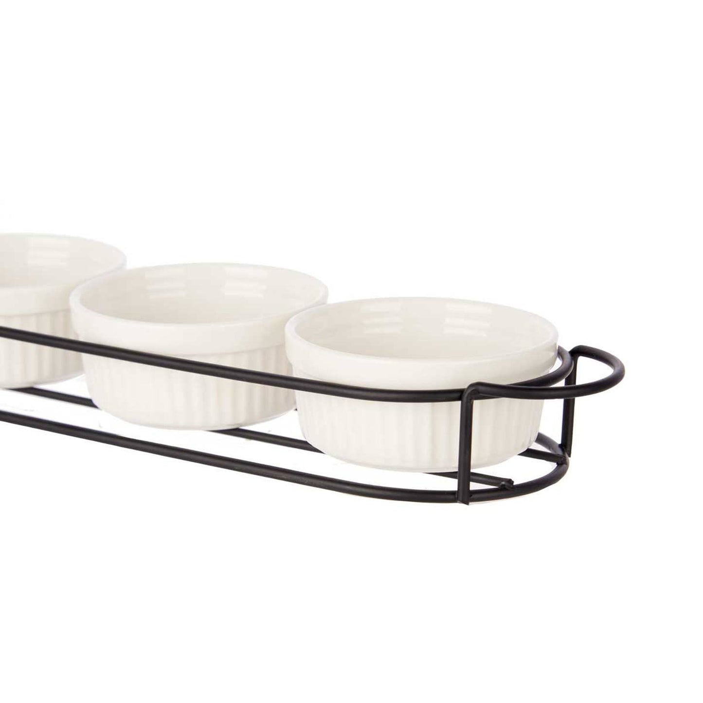 Set 4 Pzs Aperitivo Con Soporte Porcelan Colección Vessia_4