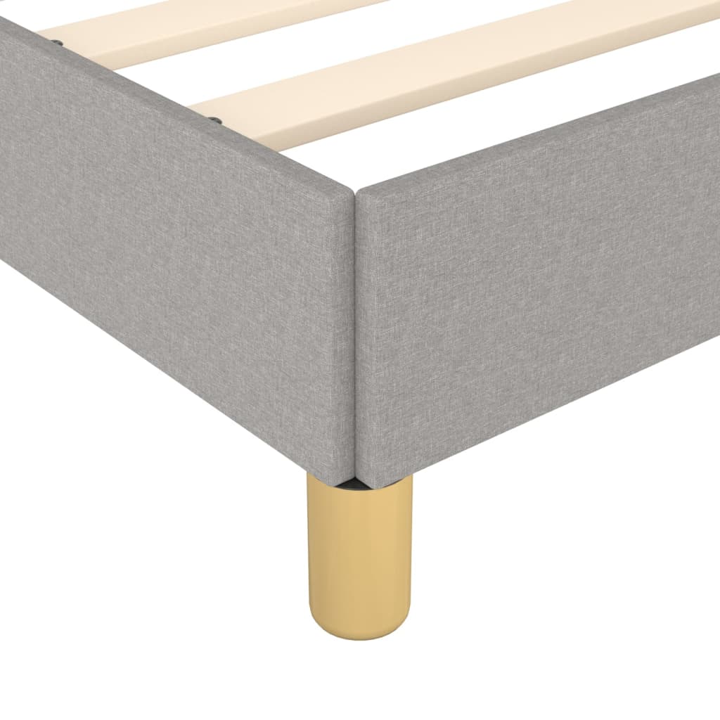 Estructura De Cama Con Cabecero De Tela Gris Claro 120x200 Cm / Vetonek_3