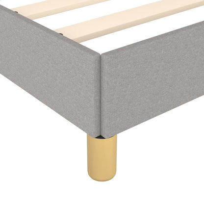 Estructura De Cama Con Cabecero De Tela Gris Claro 140x190 Cm / Vetonek_0
