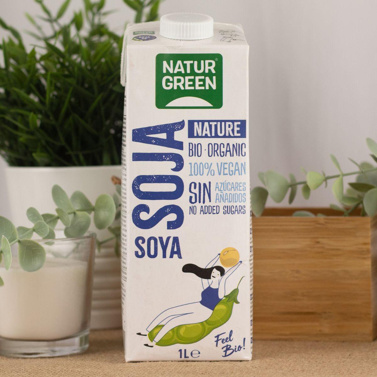 Bebida de soja natural sem açúcar NaturGreen, 1 litro
