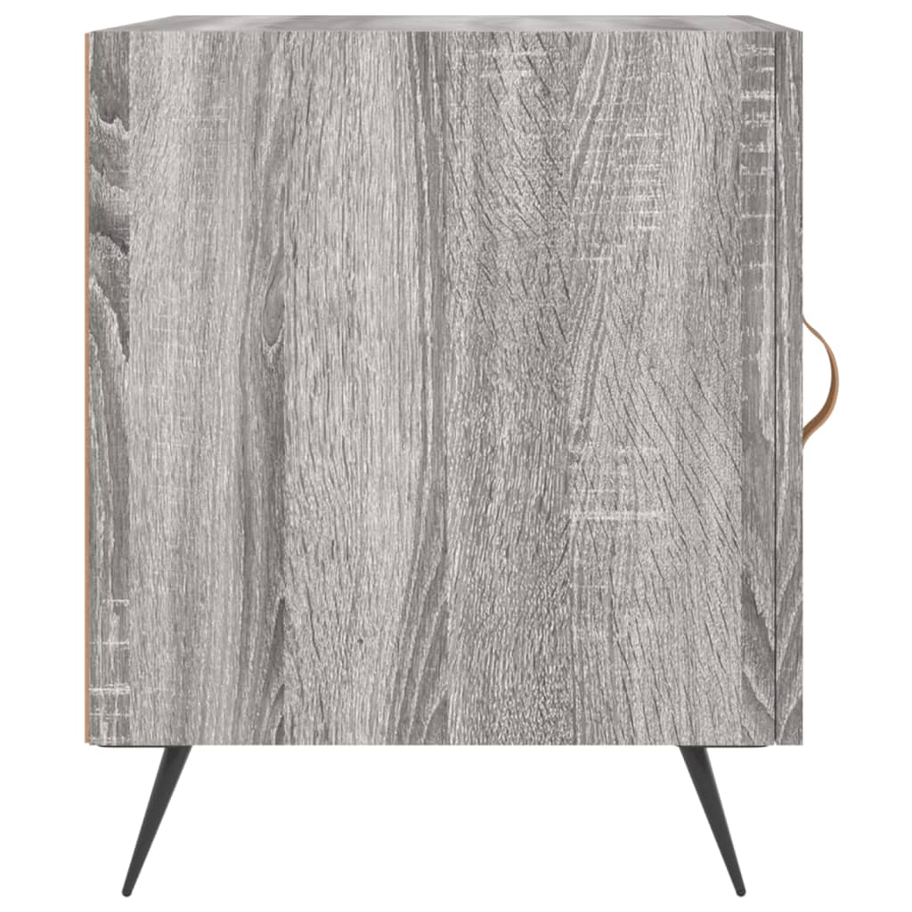 Mesita De Noche Madera De Ingeniería Gris Sonoma 40x40x50 Cm_3