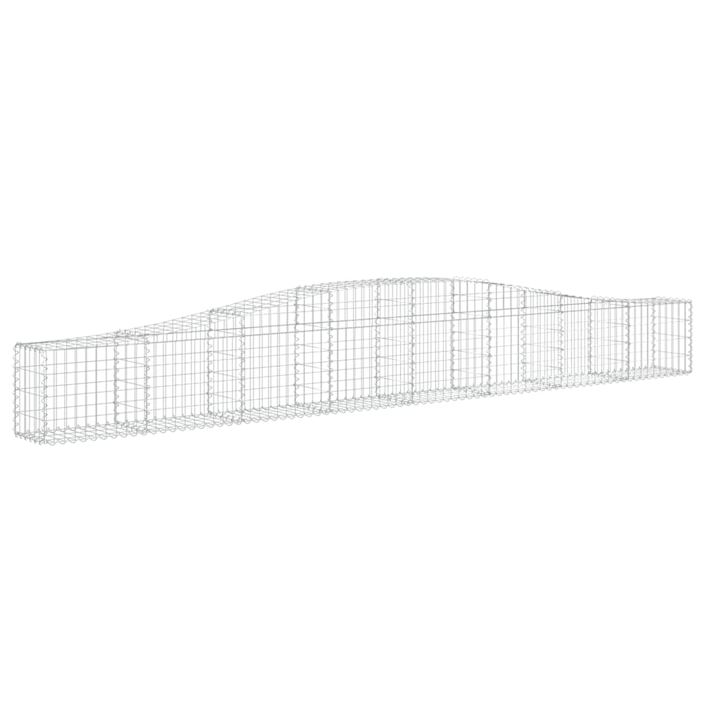 Cestas De Gaviones 3 Uds Forma De Arco Hierro 400x30x40/60 Cm_2