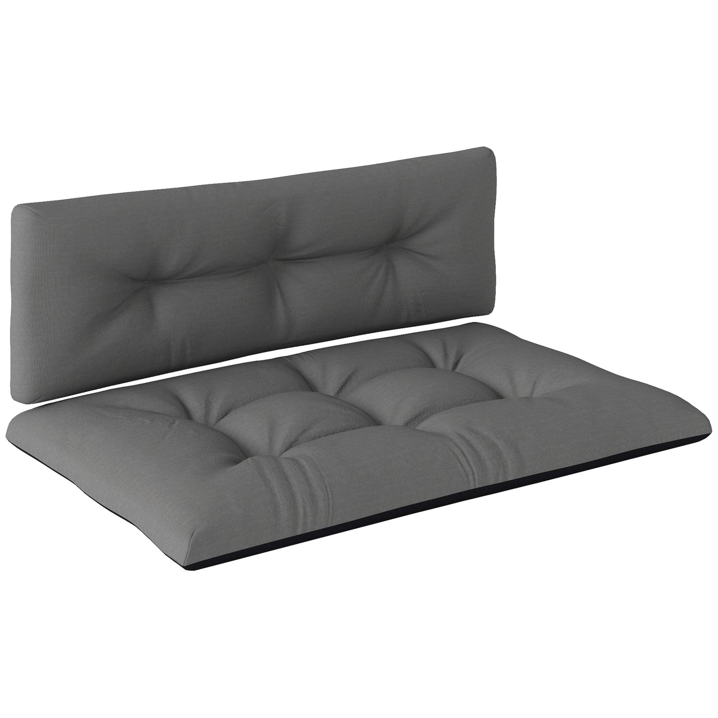 Outsunny Cojines Para Palets 2-piezas Set De Tela Resistente Impermeable Gris_0