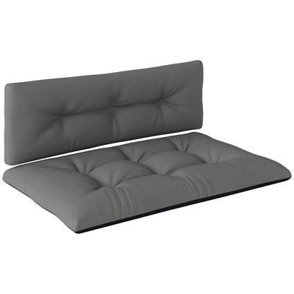 Outsunny Cojines Para Palets 2-piezas Set De Tela Resistente Impermeable Gris_0