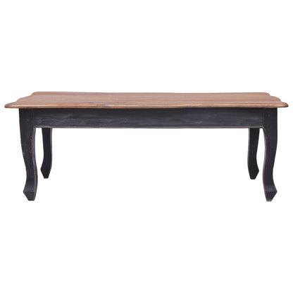 Mesa De Centro De Madera Maciza De Caoba Negra 120x60x45 Cm_0