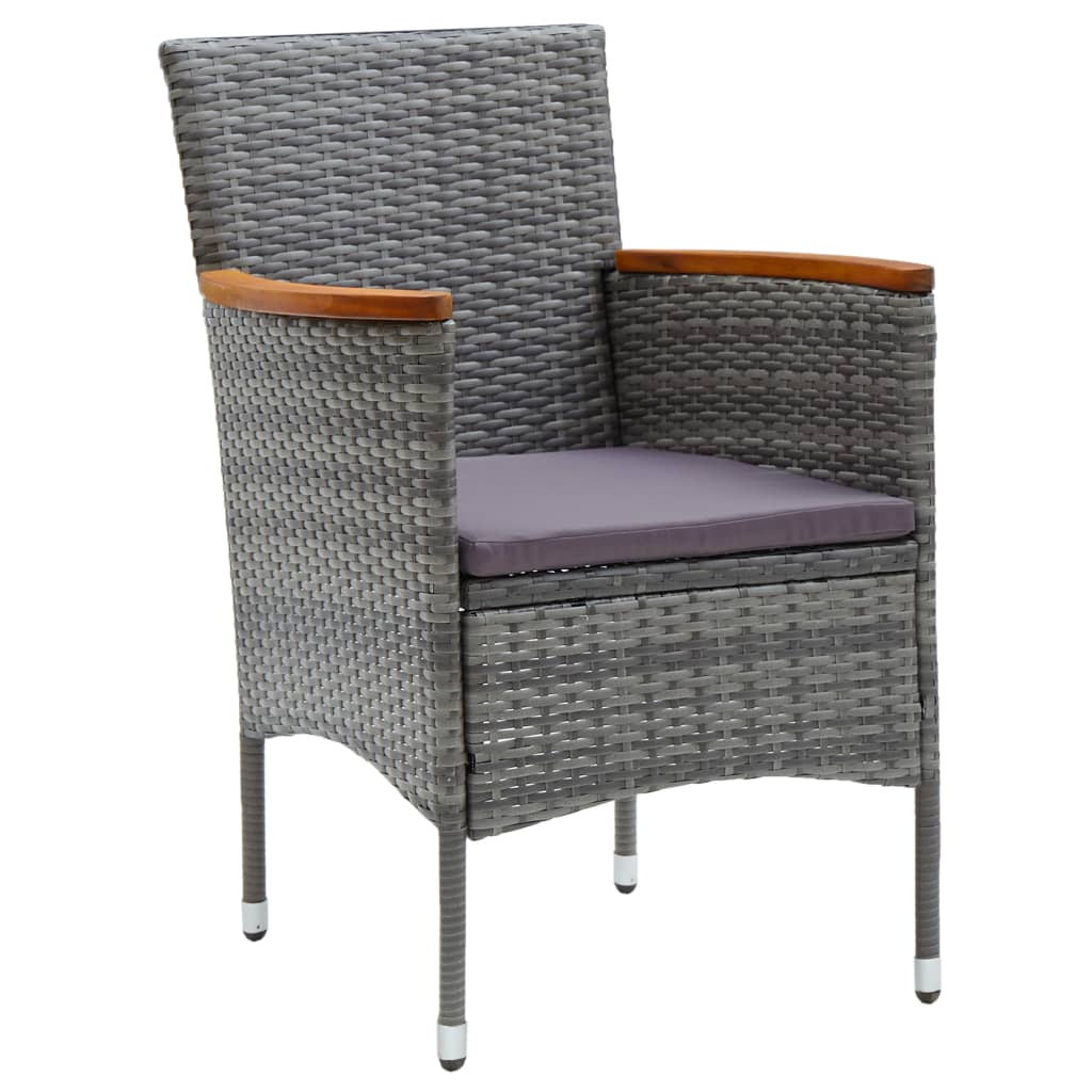Vidaxl Juego De Comedor De Jardín De 5 Piezas Gris_5