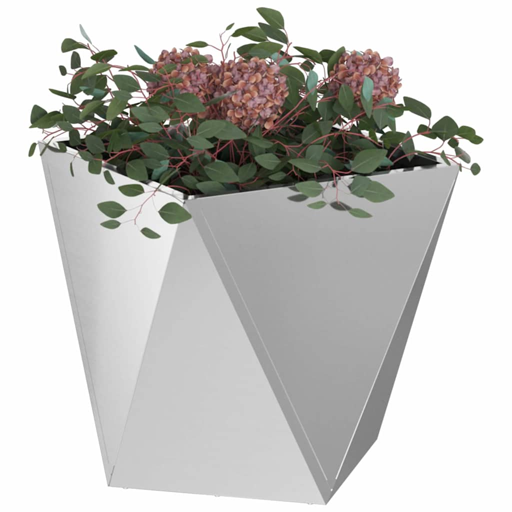 Jardinera 2 Uds. Plateado 40 X 40 X 40 Cm Acero Galvanizado_2