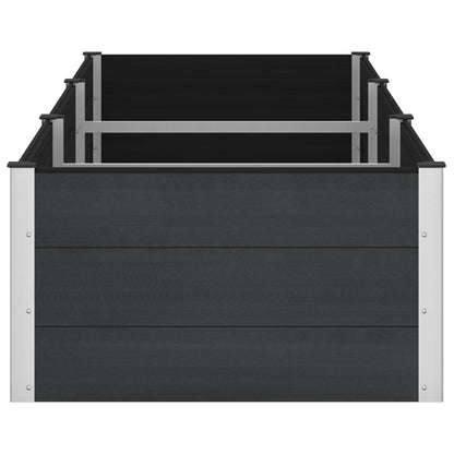 Arriate Elevado Negro 300 X 100 X 54 Cm Wpc Y Aluminio_3