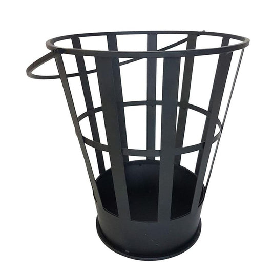 Esschert Design Cubo Para Leña De De Acero Negro_0