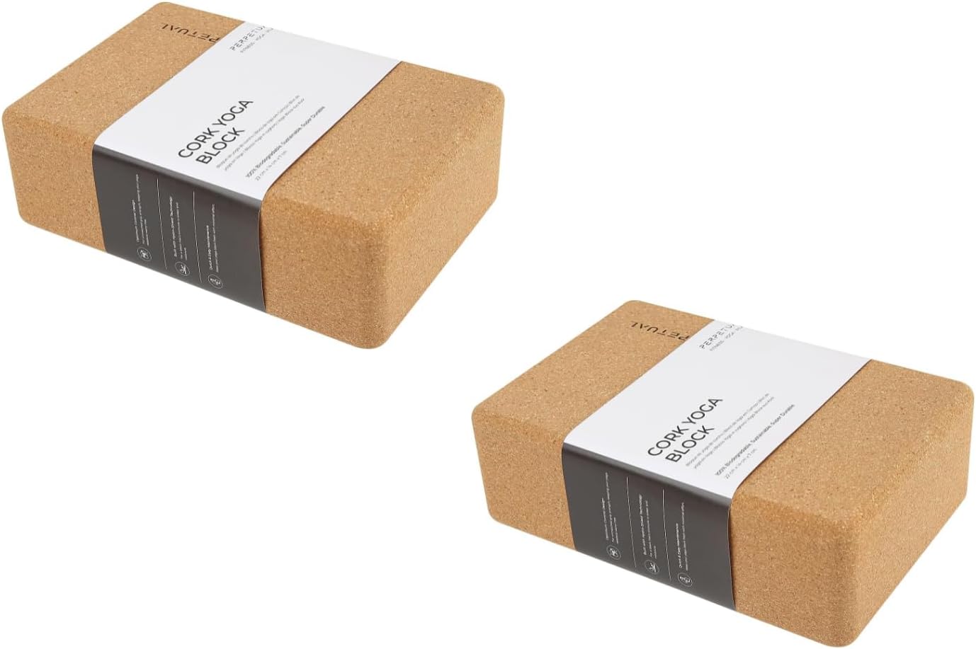 Bloque De Yoga Perpetual De Corcho 100% Natural - 2 Unidades - Ladrillo De Yoga Antideslizante_0