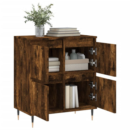 Aparador Madera Contrachapada Color Roble Ahumado 60x35x70 Cm / Vetonek_2