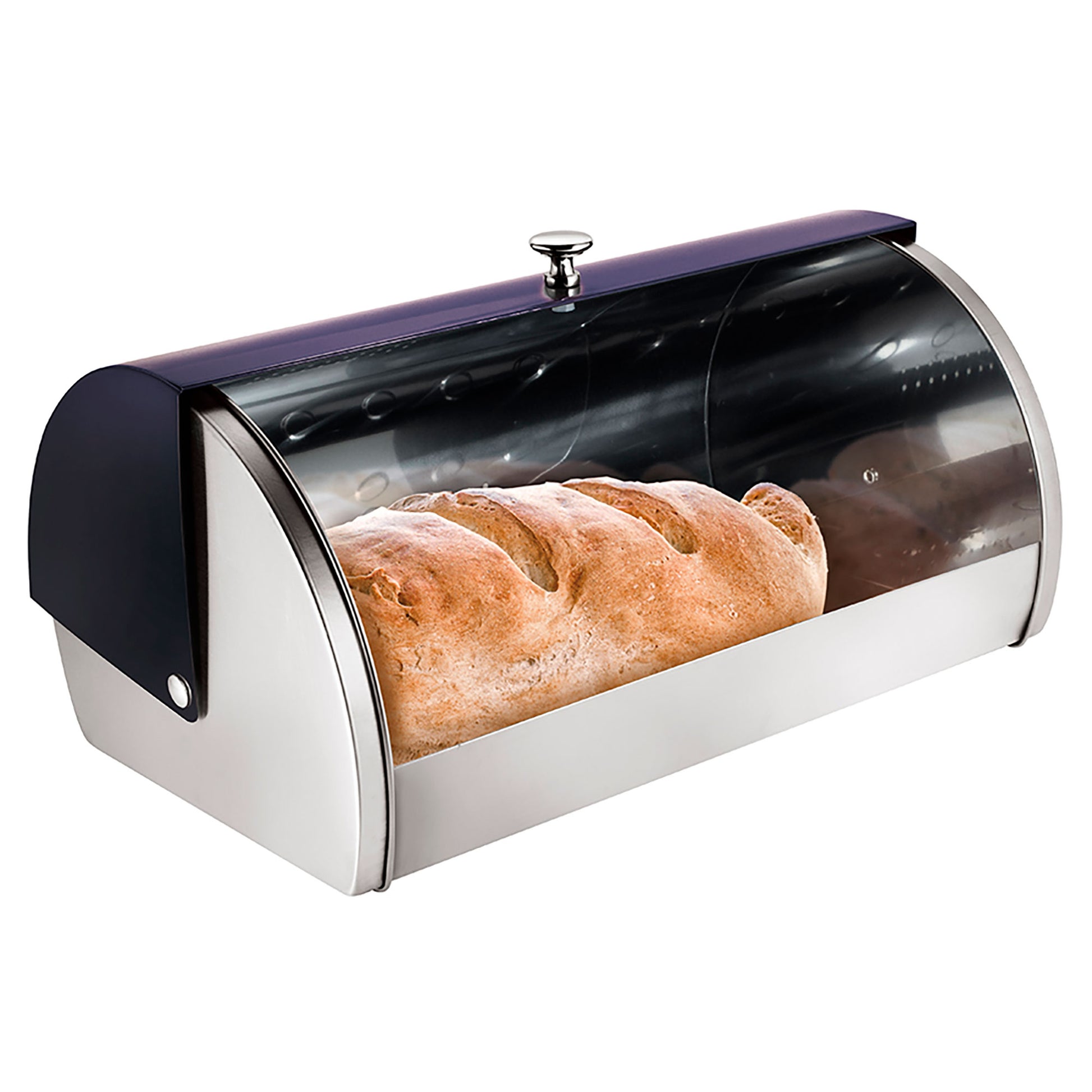 Panera De Mesa Para Guardar Pan Bollería, Tapa Deslizante, Acero Inoxidable, Diseño Moderno Berlinger Haus Purple Eclipse, Morado_1