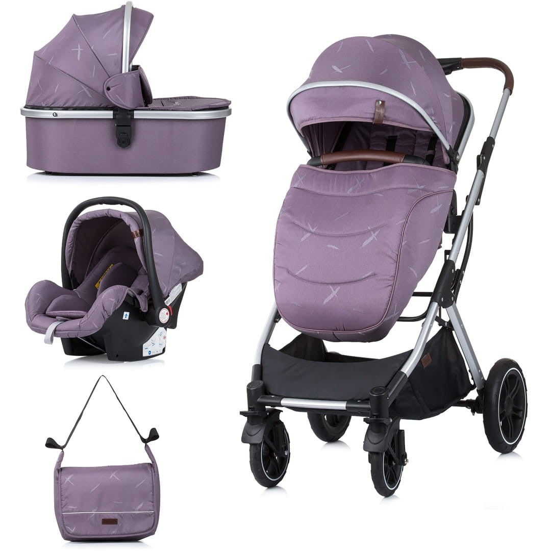 Carrito De Bebé Zara Trío Hasta 22 Kg Capazo Duro Lilac_0