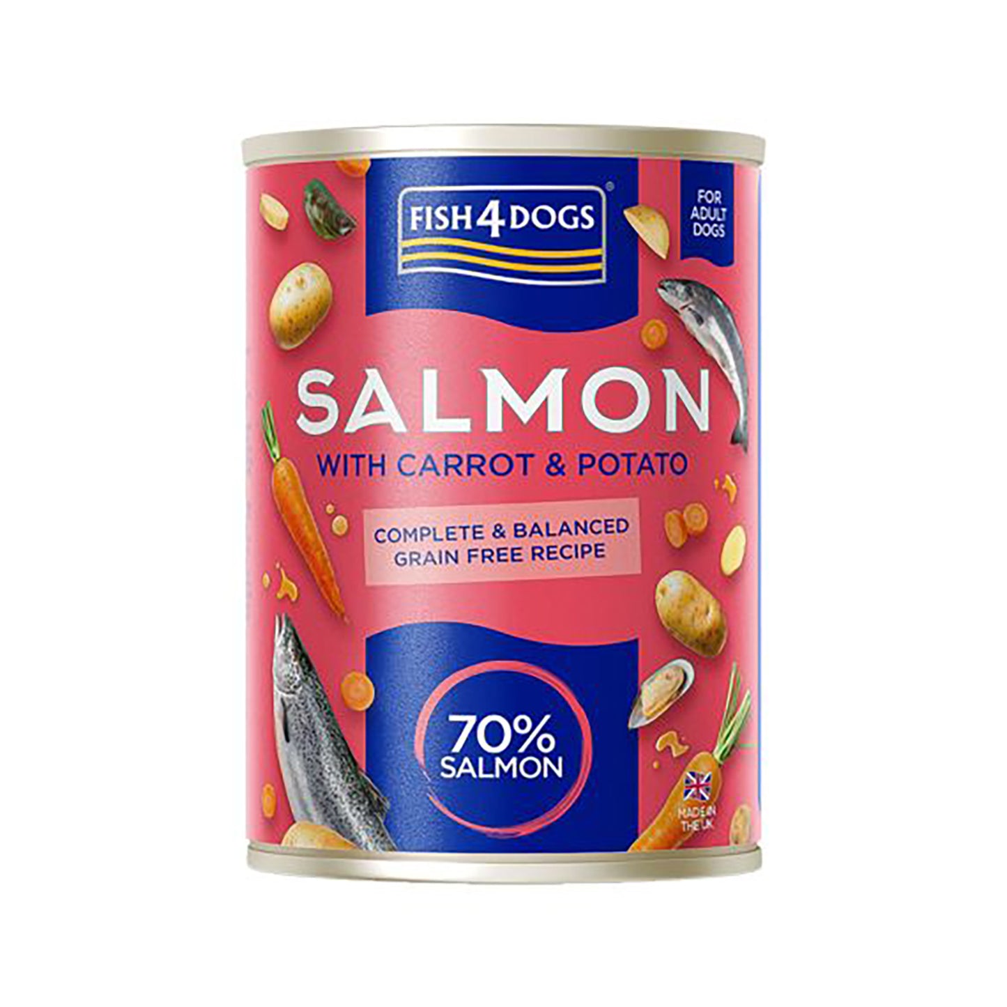 Fish4dogs Comida Húmeda Para Perro – Salmón, Zanahoria Y Patata 395 G (pack De 6)_1