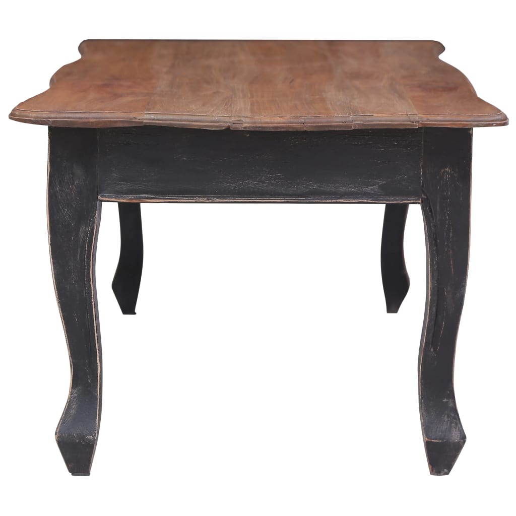 Mesa De Centro De Madera Maciza De Caoba Negra 120x60x45 Cm_1
