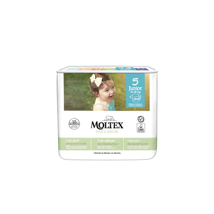Fraldas Moltex Pure &amp; Nature T5 (13-18 kg), 44 unidades