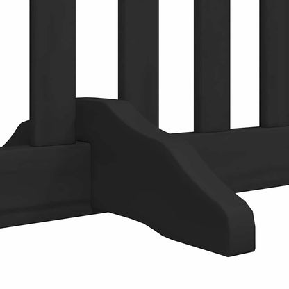 Vidaxl Puerta De Perros Plegable 8 Paneles Madera Álamo Negra 640 Cm_4