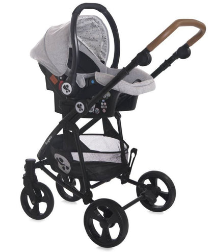 Carrito De Bebé Trio Con Capazo Duro Crysta Hasta 22 Kg Opaline Grey_4