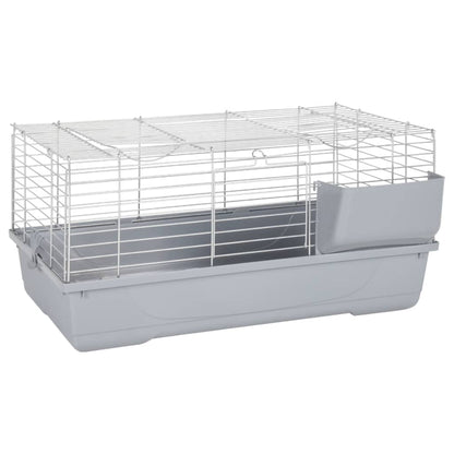 Vidaxl Jaula De Animales Pequeños Polipropileno Metal Gris 80x45x39 Cm_1