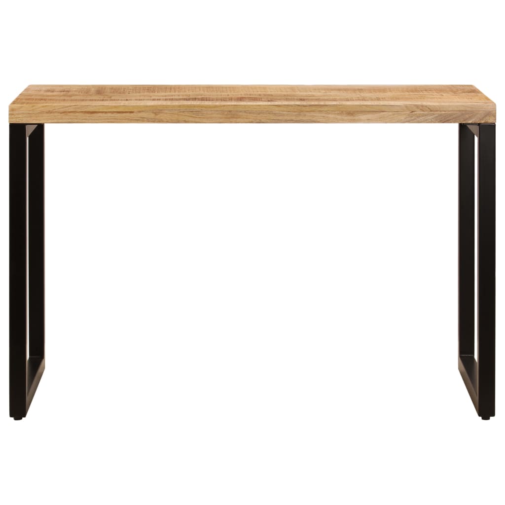 Mesa De Comedor De Madera Maciza De Mango Y Acero 115x55x76 Cm_1
