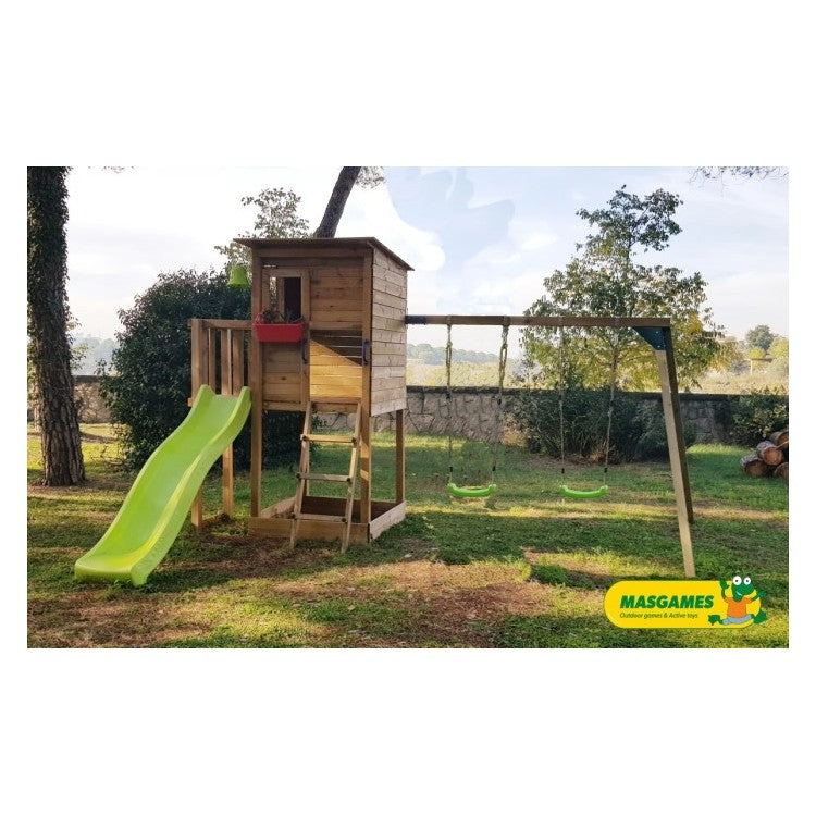 Parque Infantil Masgames Taga L Con Columpio Pared De Escalada._1