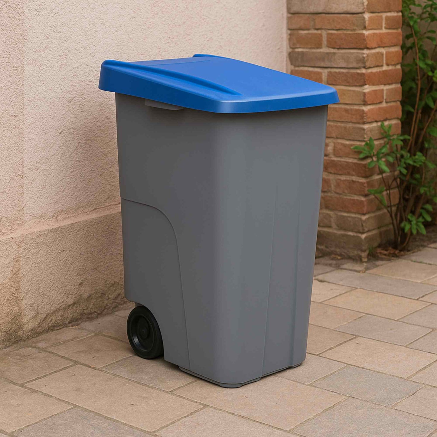 Contenedor Reciclo 85l Azul Cerrado 76x57x42 Cm Wellhome_2