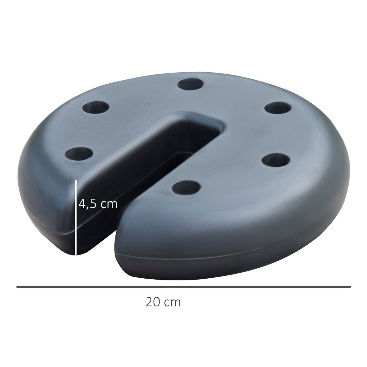 Outsunny Juego De 4 Pesos Para Gazebo Base De Cemento Pie De Soporte_2