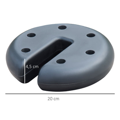 Outsunny Juego De 4 Pesos Para Gazebo Base De Cemento Pie De Soporte_2